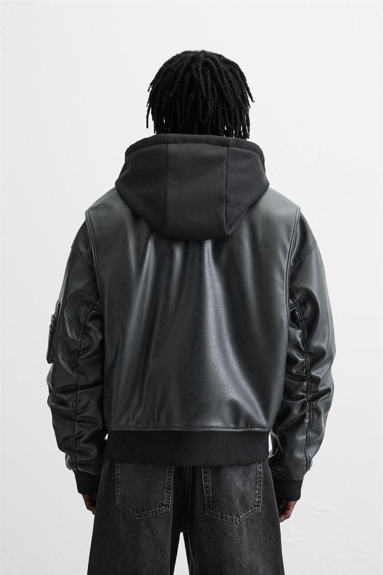 ZARA】フェイクレザー フード付きジャケット|Yahoo!フリマ(旧 ZARA】フェイクレザー フード付きジャケット|Yahoo!フリマ(旧