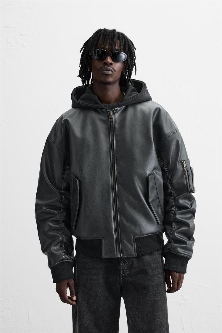 ZARA】フェイクレザー フード付きジャケット|Yahoo!フリマ(旧 ZARA】フェイクレザー フード付きジャケット|Yahoo!フリマ(旧