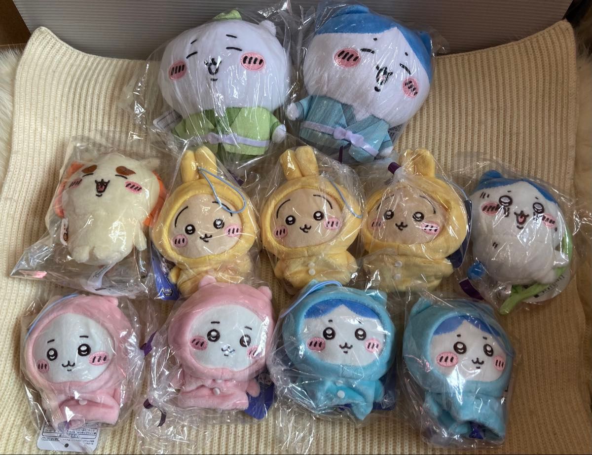 【未開封】ちいかわマスコットぬいぐるみ11点セット(小物9個付き)