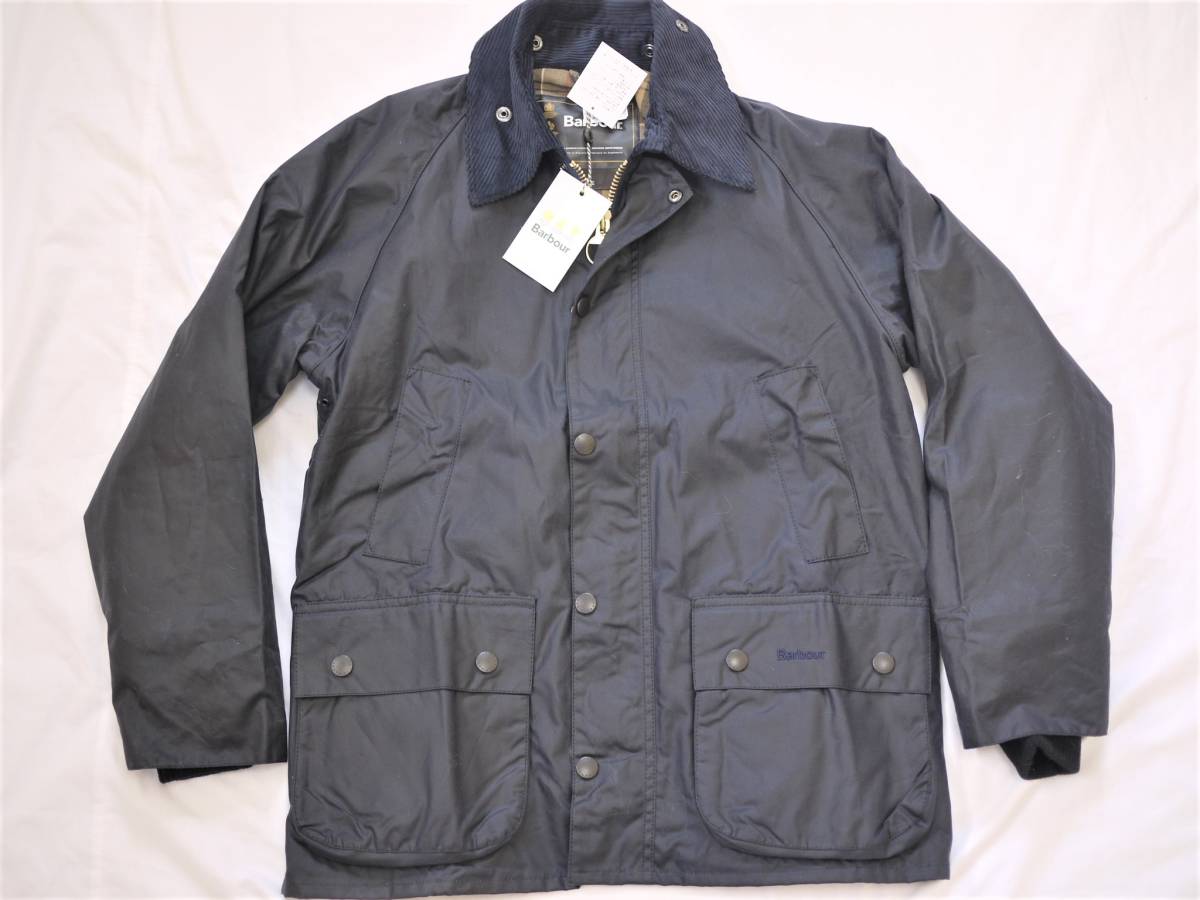 未使用新品! バブアー barbour 定番ビデイル　BEDALE 3ワラント　NAVY　ネイビー　38 オイルドジャケット_画像2