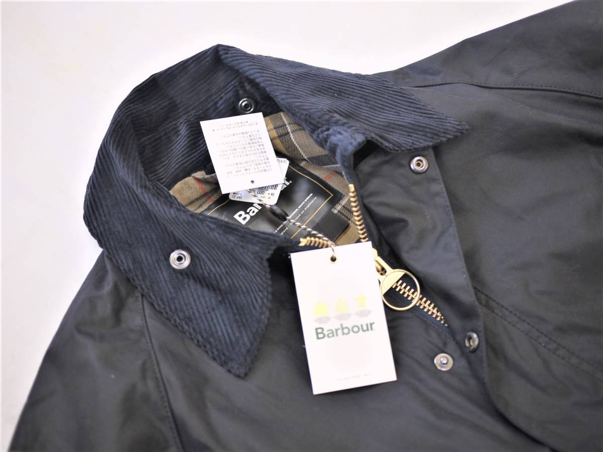 未使用新品! バブアー barbour 定番ビデイル　BEDALE 3ワラント　NAVY　ネイビー　38 オイルドジャケット_画像1