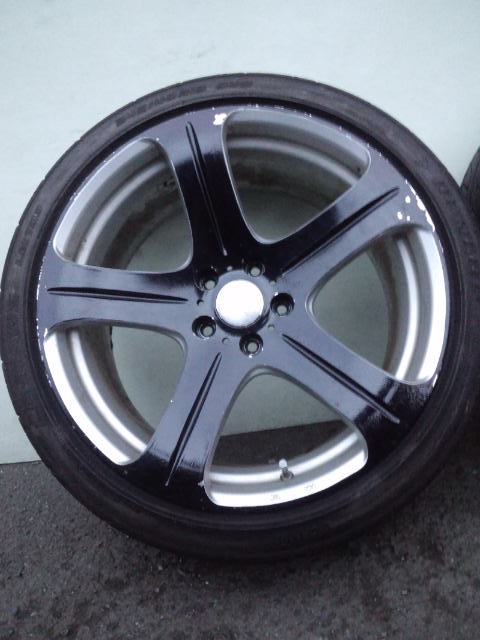 MANARAY SPORTマナレイスポーツ VERTEC VR5ブラックアルミ 9J +35 245/40R19 LM703ヴェルファイアアルファードフーガシーマセルシオ GS V36_画像5