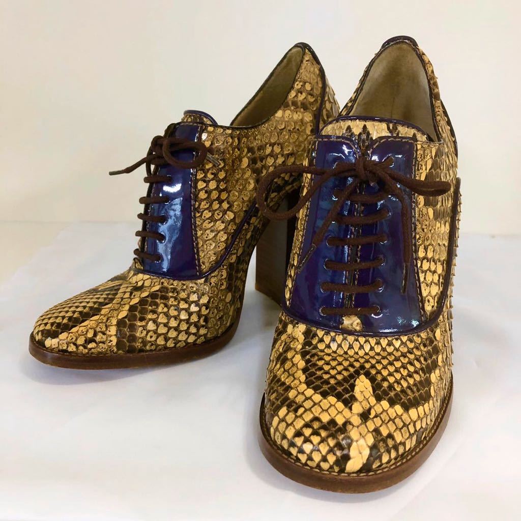 [ finest quality goods ] regular price number 10 ten thousand *D&G* Dolce & Gabbana * genuine article python * pumps * size 37(23.5cm)* snake leather * high heel * high class * Italy made 