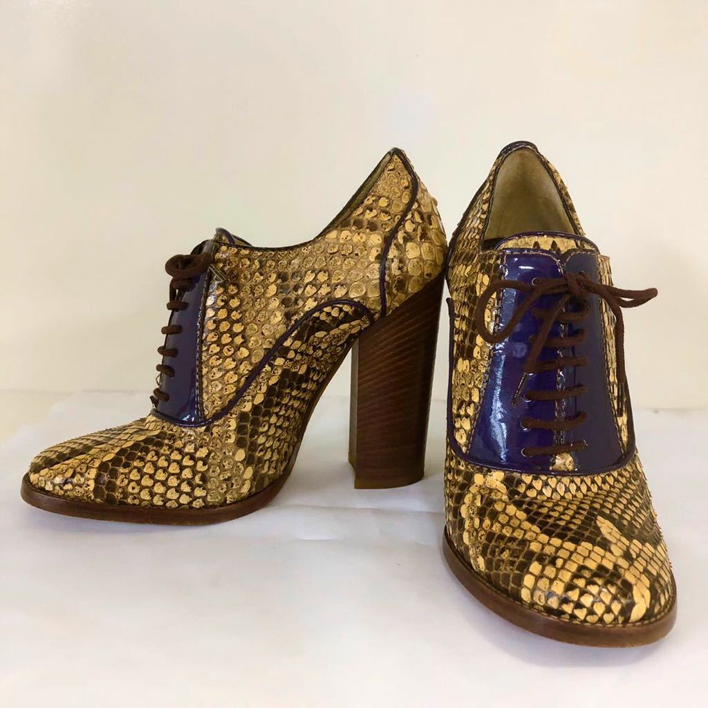 [ finest quality goods ] regular price number 10 ten thousand *D&G* Dolce & Gabbana * genuine article python * pumps * size 37(23.5cm)* snake leather * high heel * high class * Italy made 