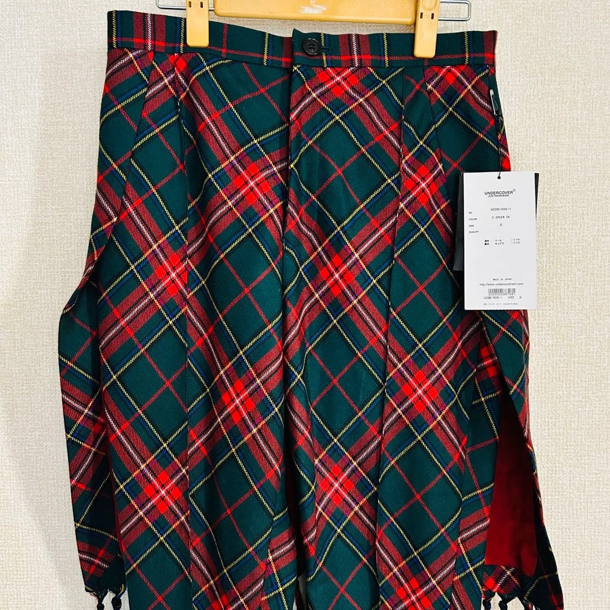 未使用】UNDER COVER スカートドッキング タータンチェック 未使用】UNDER COVER スカートドッキング タータンチェック