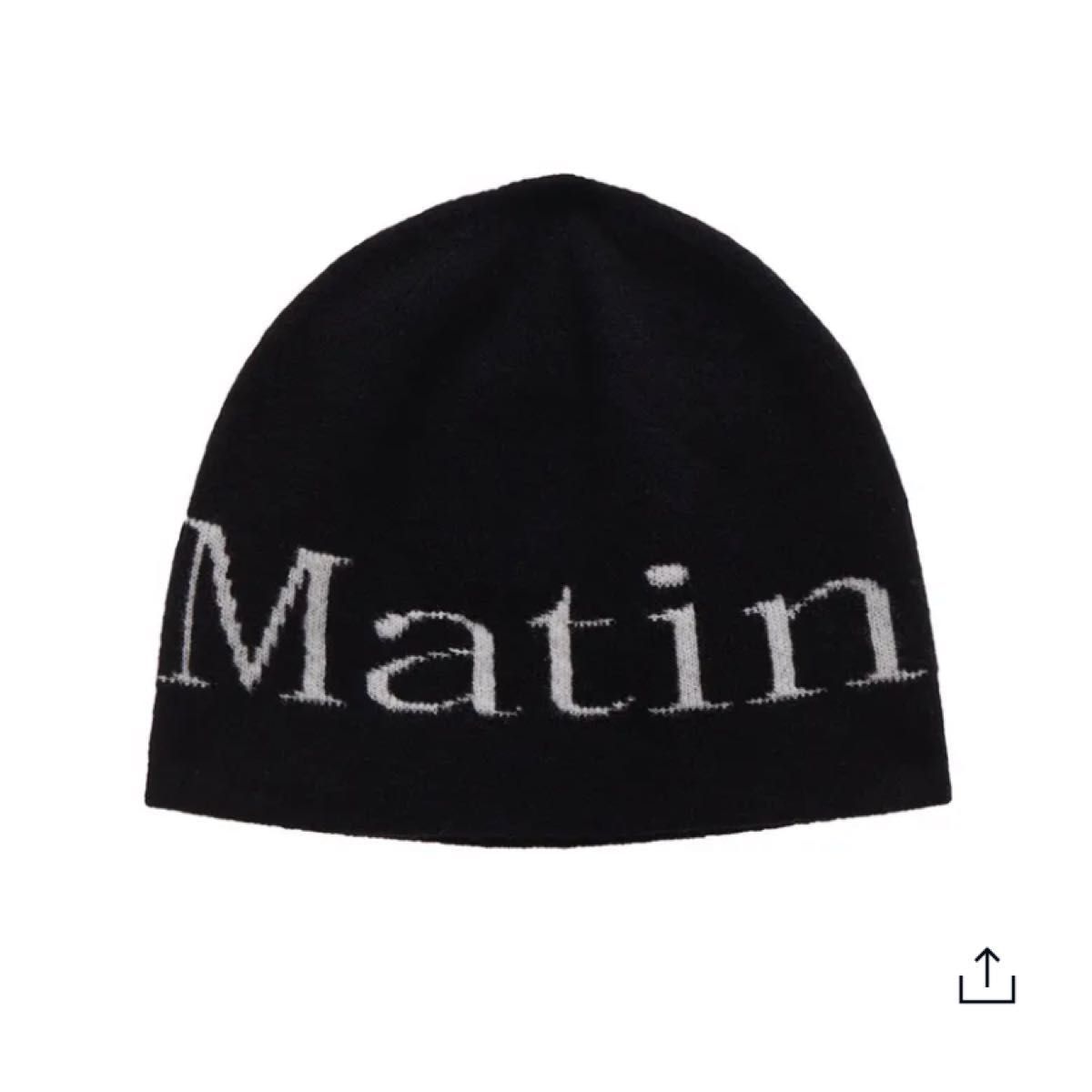 MATIN KIM LOGO JACQUARD SHORT BEANIE マーティンキム ロゴジャ MATIN KIM LOGO JACQUARD SHORT BEANIE マーティンキム ロゴジャ