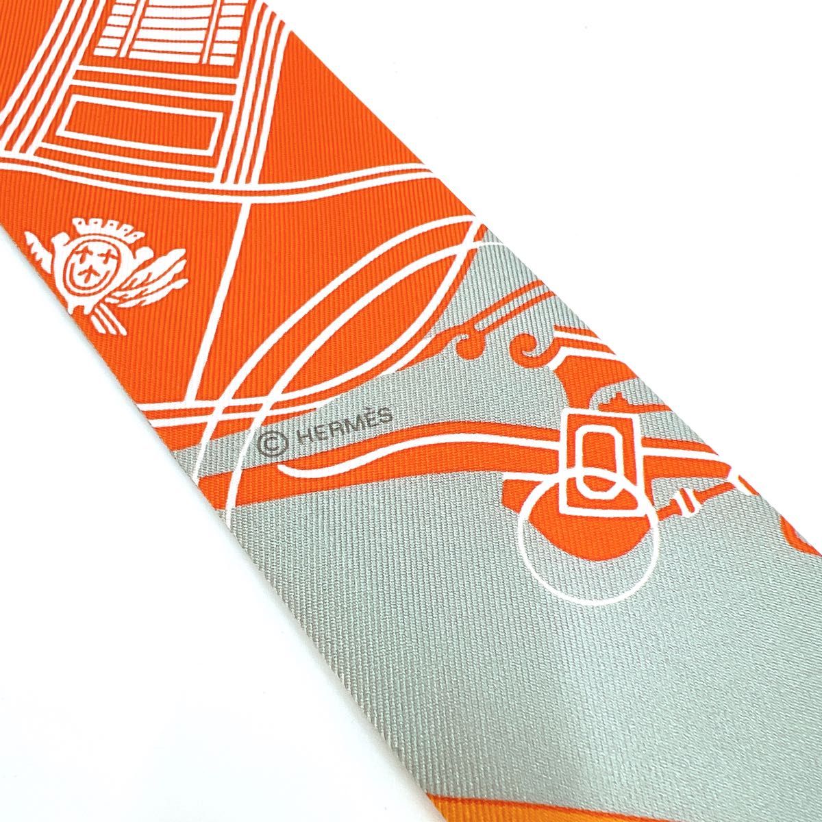 HERMES エルメス エクスリブリス ツイリー リボンスカーフ HERMES エルメス エクスリブリス ツイリー リボンスカーフ