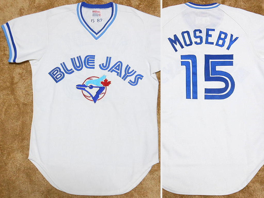 1987 実使用 ロイド モスビー 巨人 ブルージェイズ ユニフォーム ジャージ Jersey トロント Toronto Blue Jays MLB メジャーリーグ_画像1