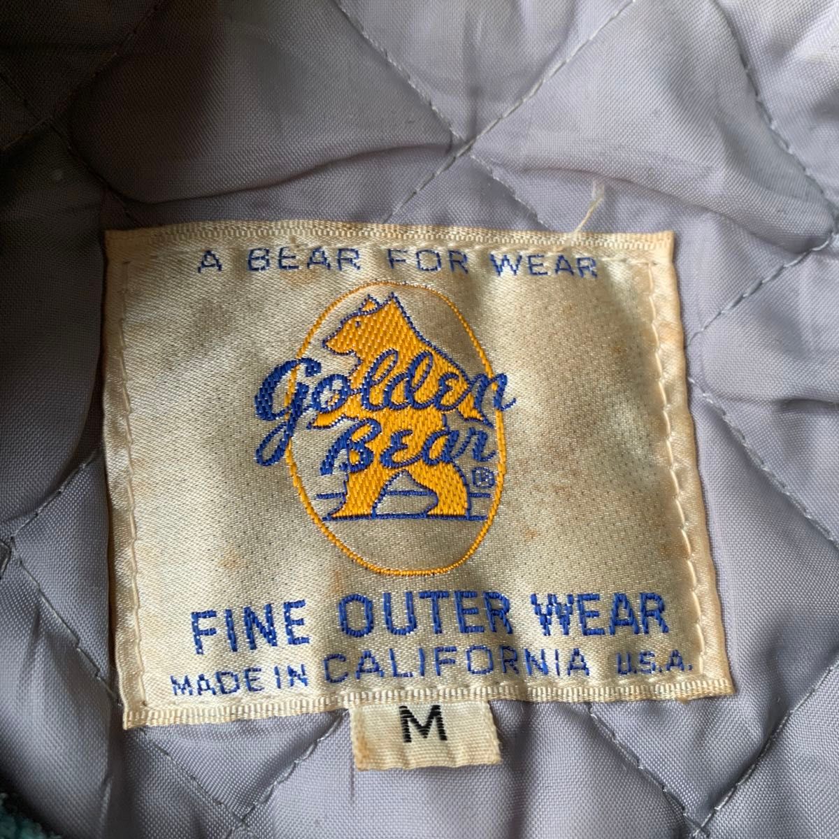 70s - 80s 白タグ Golden Bear ゴールデンベア スタジャン 袖革 70s - 80s 白タグ Golden Bear ゴールデンベア スタジャン 袖革
