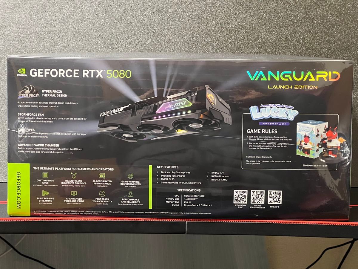 新品未開封】GeForce RTX 5080 16G VANGUARD SOC LAUNCH EDITION 新品未開封】GeForce RTX 5080 16G VANGUARD SOC LAUNCH EDITION