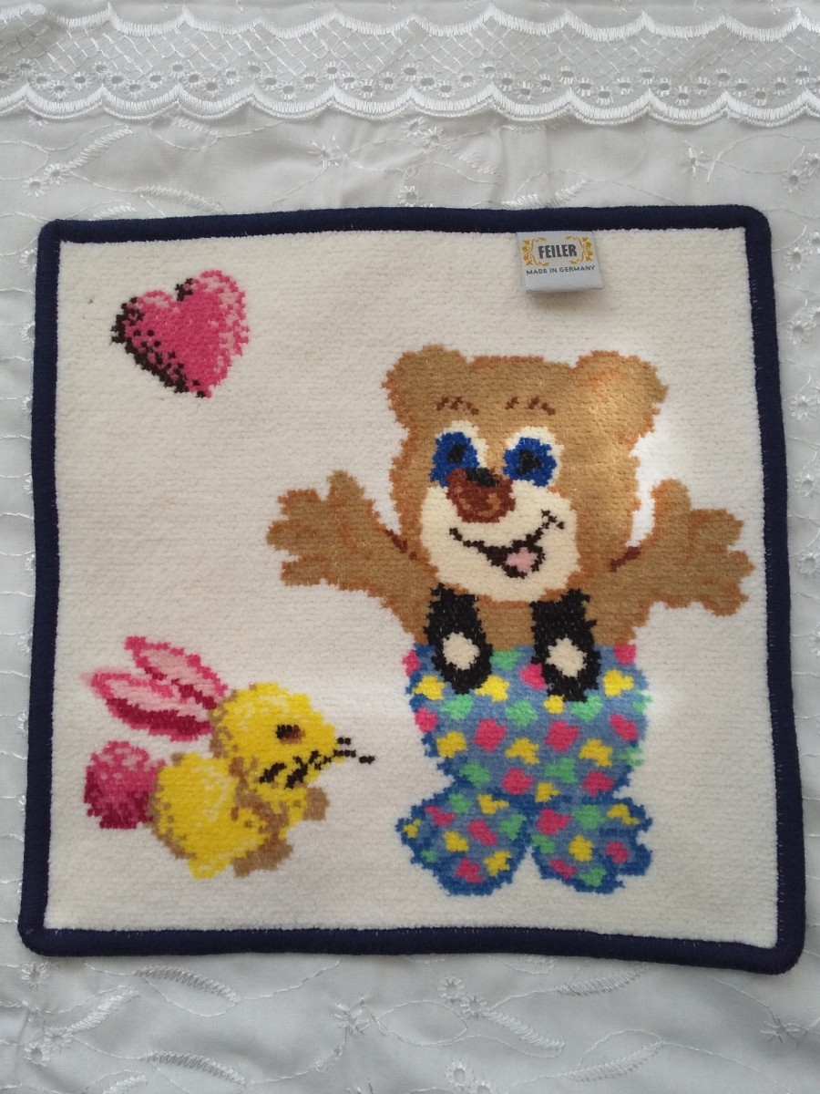 フェイラーラブラリー 2枚セット オールドテディ刺繍タオルハンカチ ニコニナ フェイラー 新品 タオルハンカチ オールドテディ|Yahoo!フリマ