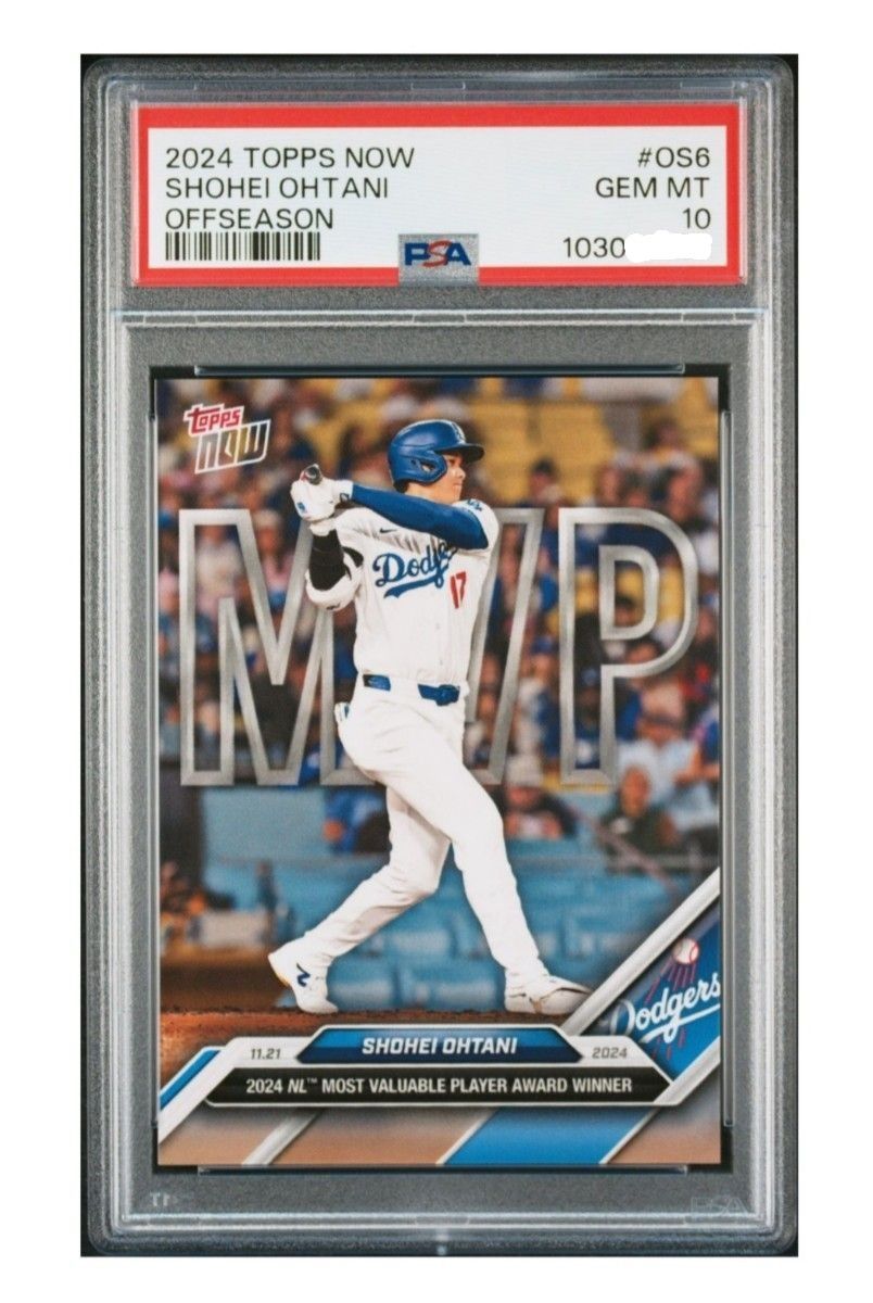 大谷翔平2024 TOPPS NOW GEM MINT PSA 10 ドジャース 2024 Topps Now 大谷翔平 MVP PSA 10