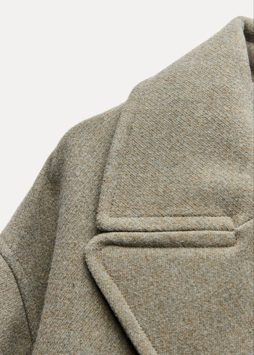 ZARA ショート丈ダブルブレストコート ミンク Lサイズ 新品タグ ZARA ショート丈ダブルブレストコート ミンク Lサイズ 新品タグ