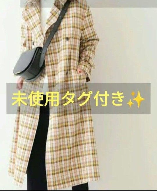 未使用 SLOBE イエナ スプリングコート トレンチコート チェック 未使用 SLOBE イエナ スプリングコート トレンチコート チェック
