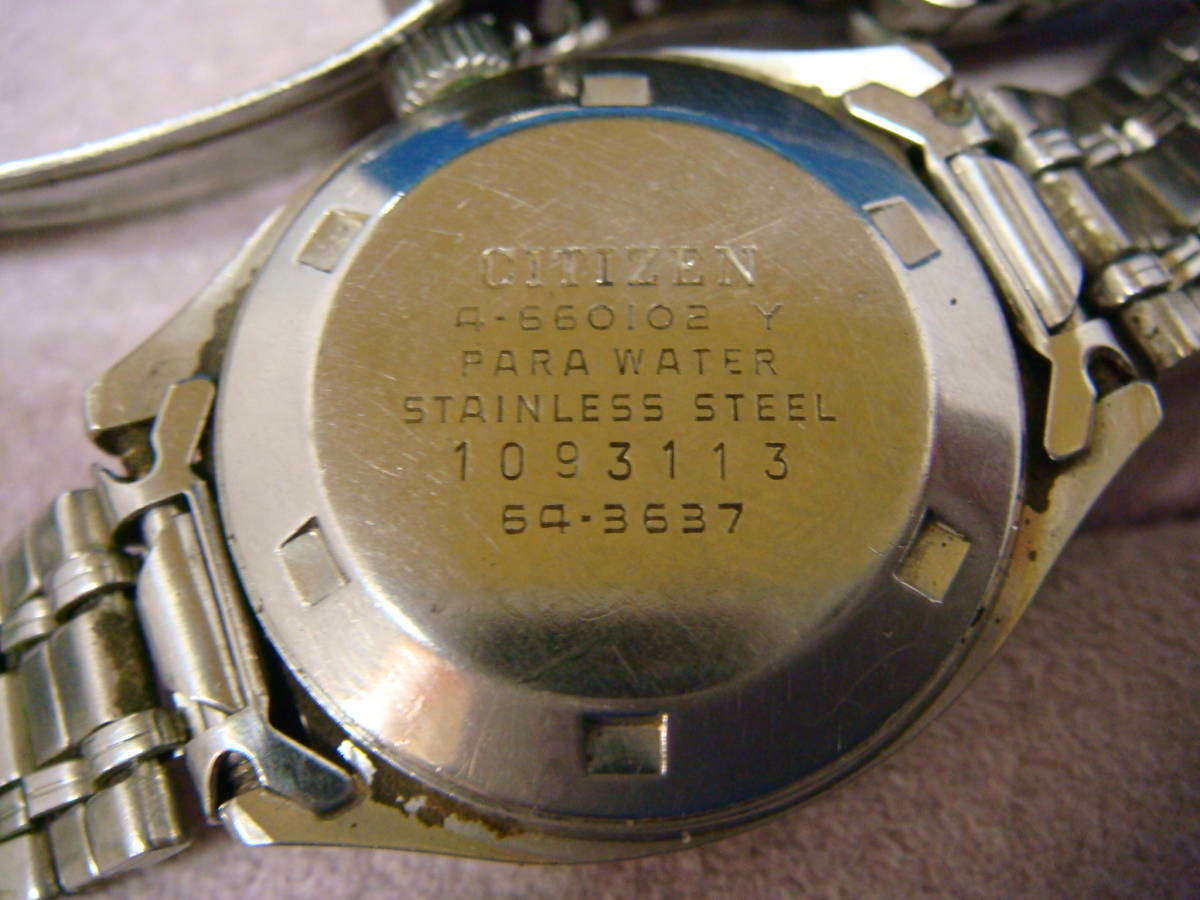 **240N[70S] Citizen Cosmos ta-V2 gray dial self-winding watch wristwatch original SS belt attaching ( for repair )**