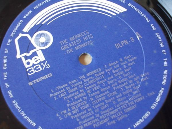 P5119 即決 LPレコード ザ・モンキーズ『グレイテスト・ヒット』 国内盤の画像3