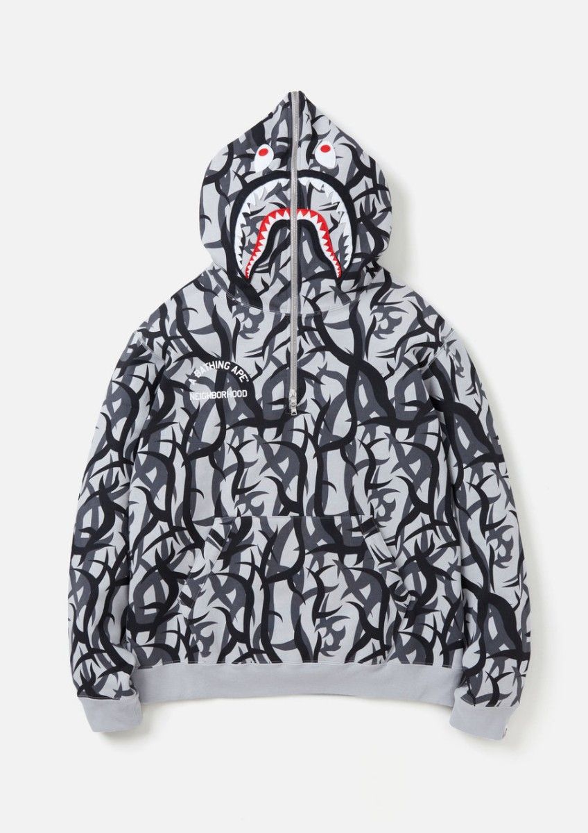 サイズM BAPE NBHD TRIAL CAMO TWO FACE HALF ZIP PULLOVER サイズM BAPE NBHD TRIAL CAMO TWO FACE HALF ZIP PULLOVER