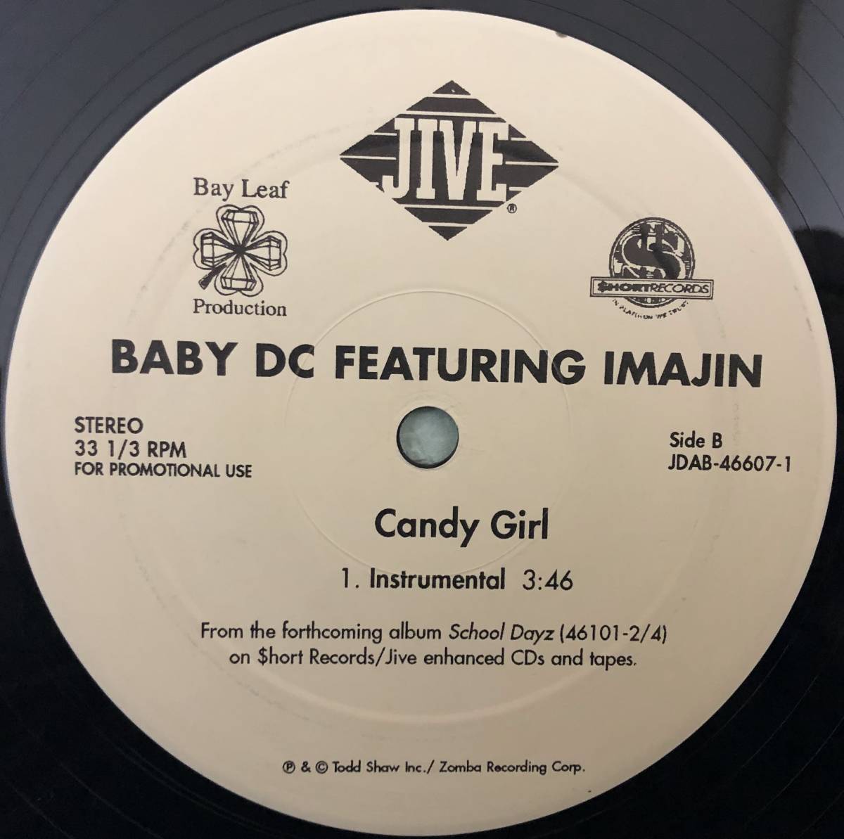 BABY DC / CANDY GIRL FT IMAJIN / ノリノリKIDS RAP PARTY TUNE / US ORIGINAL PROMO 1999_画像4