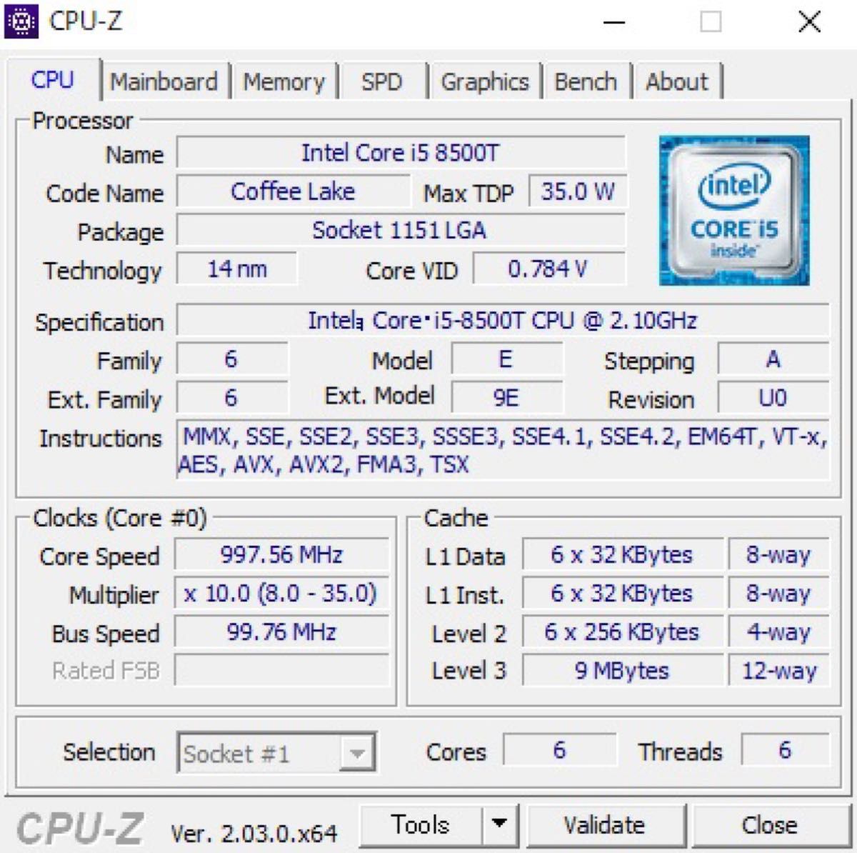 美品 Intel CPU Core i5 8500T 本体 PC 自作 パソコン｜Yahoo
