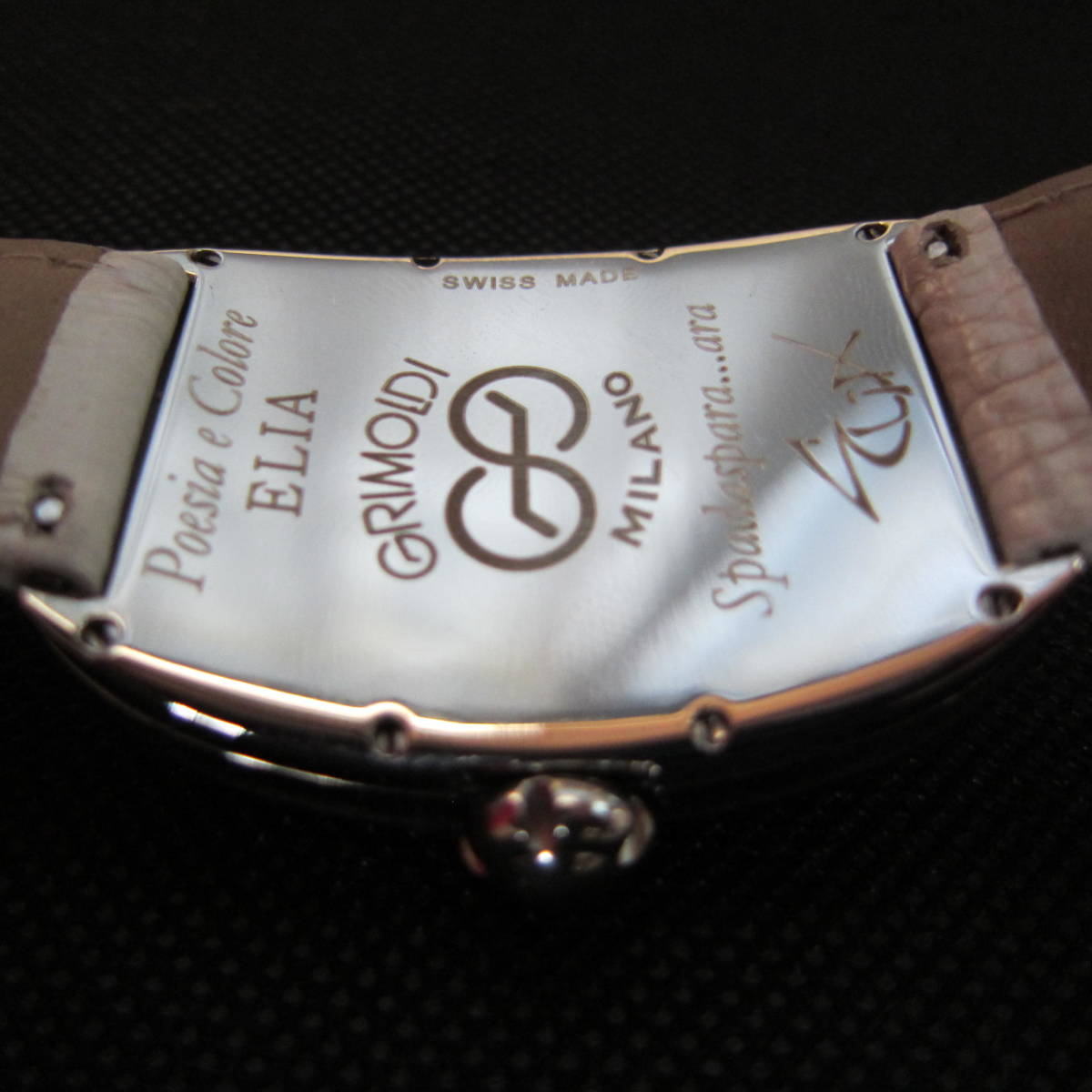 購入時付属品完備 世界に１本 GRIMOLDI グリモルディ アートシリーズ ボルゴノーヴォ EＬIＡ エリアコレクション AT 自動巻き 腕時計 _画像8