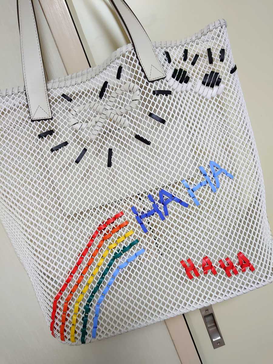  Anya Hindmarch rainbow woven сумка сетка I z Rainbow 