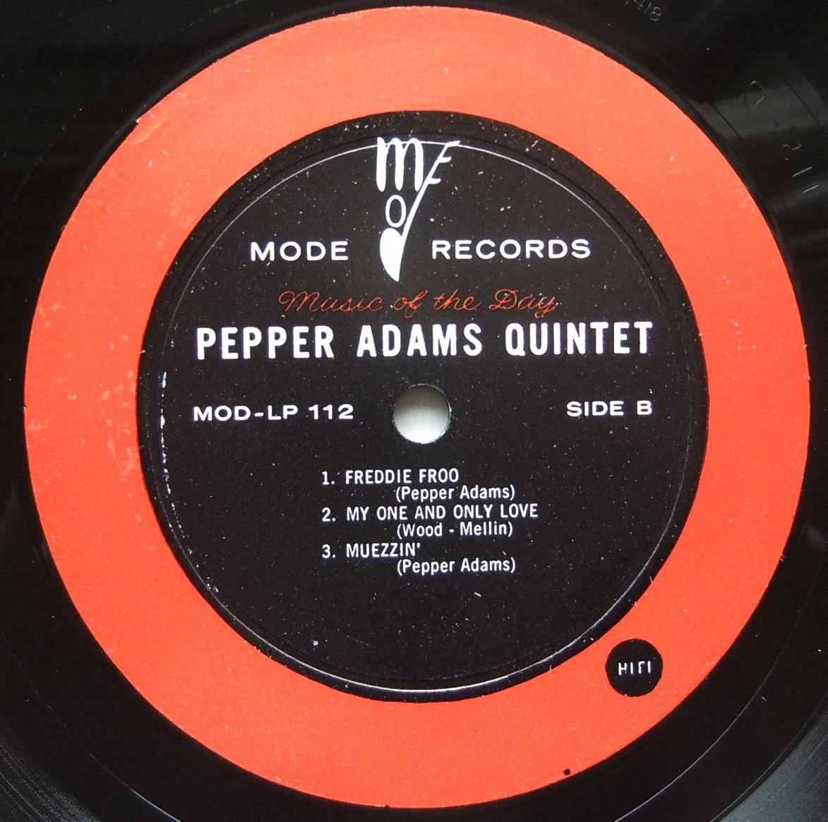 ◆ PEPPER ADAMS Quintet ◆ Mode LP # 112 (red/black:dg) ◆_画像4