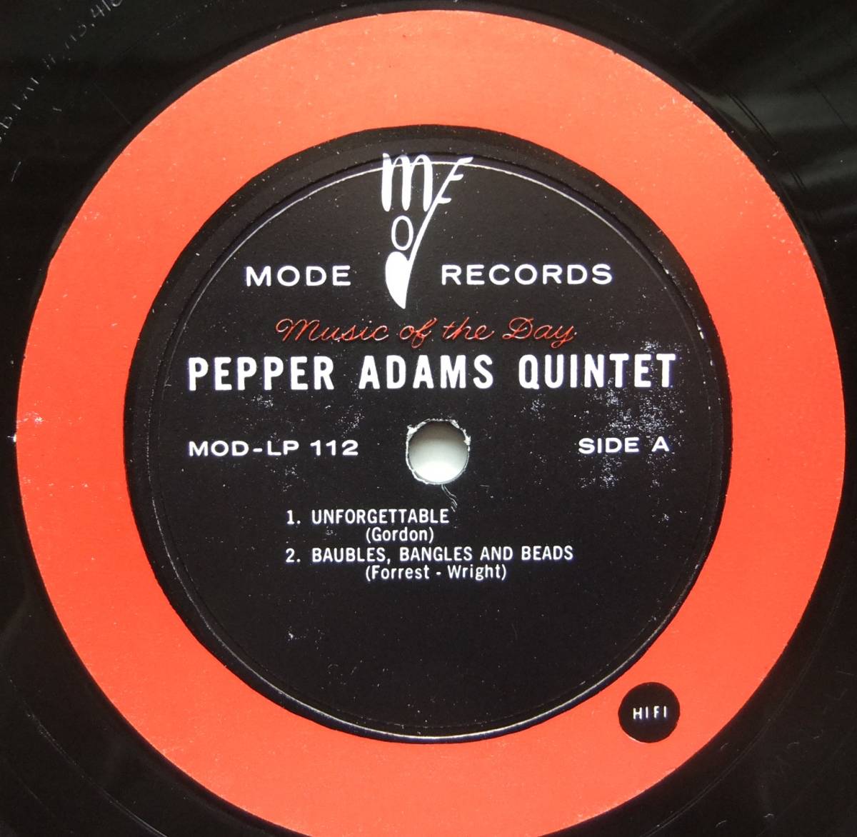 ◆ PEPPER ADAMS Quintet ◆ Mode LP # 112 (red/black:dg) ◆_画像3