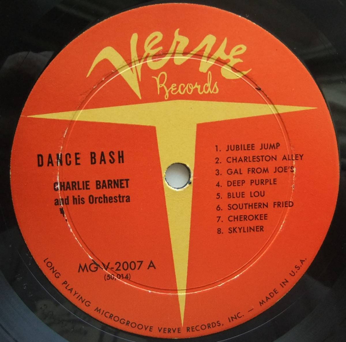 ◆ CHARLIE BARNET / Dance Bash ◆ Verve MGV-2007 (red:VRI:dg) ◆_画像3