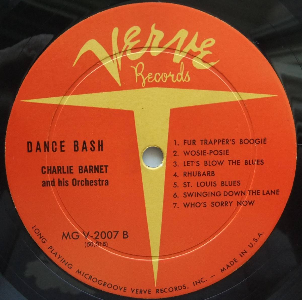 ◆ CHARLIE BARNET / Dance Bash ◆ Verve MGV-2007 (red:VRI:dg) ◆_画像4