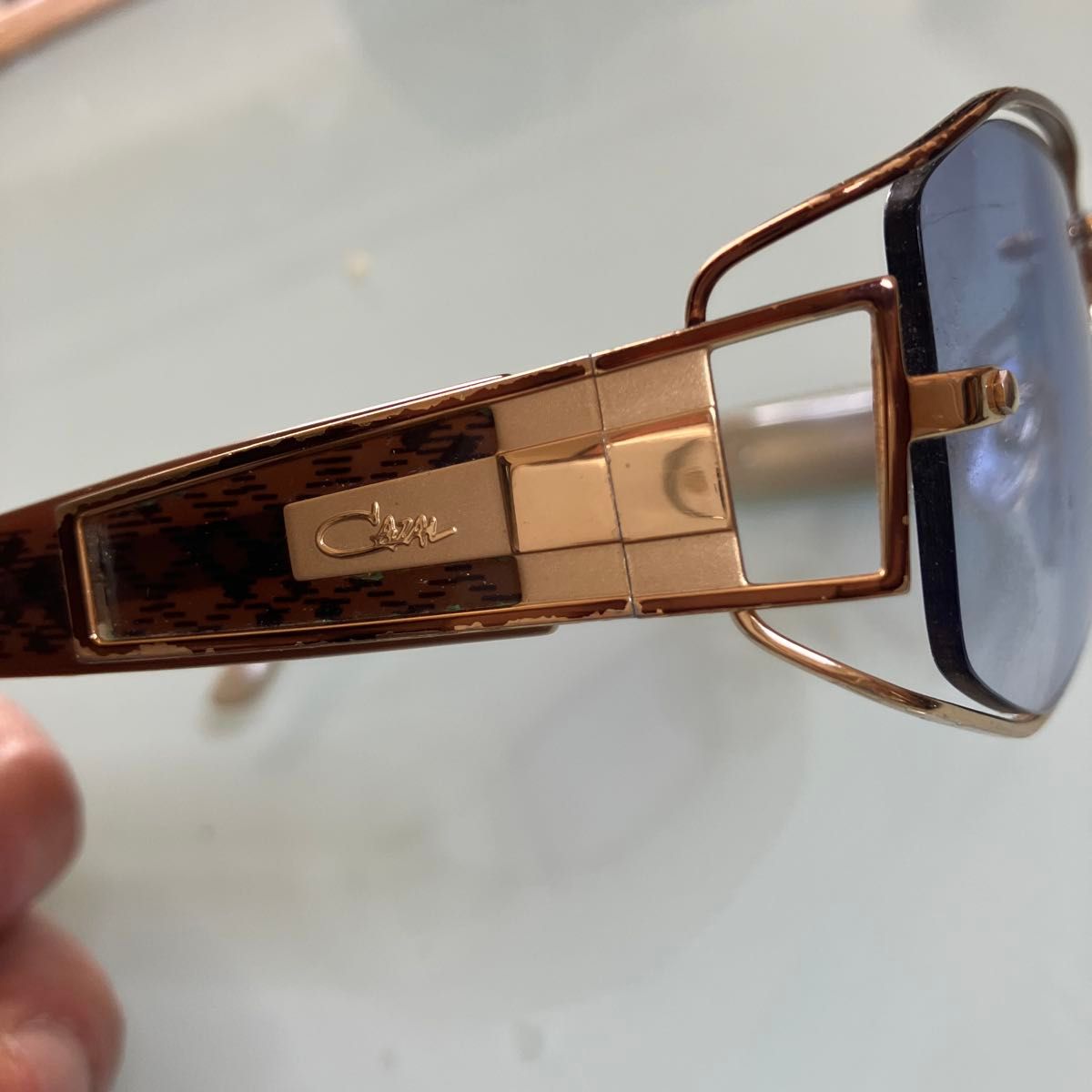 CAZAL カザール ヴィンテージ サングラス ブルーレンズ ゴールド CAZAL カザール ヴィンテージ サングラス ブルーレンズ ゴールド