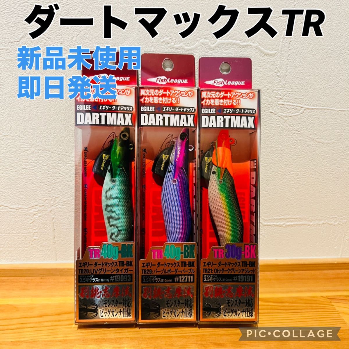ダートマックス エギリー フィッシュリーグ ティップラン TR 30g 40g エギング パープル ボーダー グリーン 3.5号