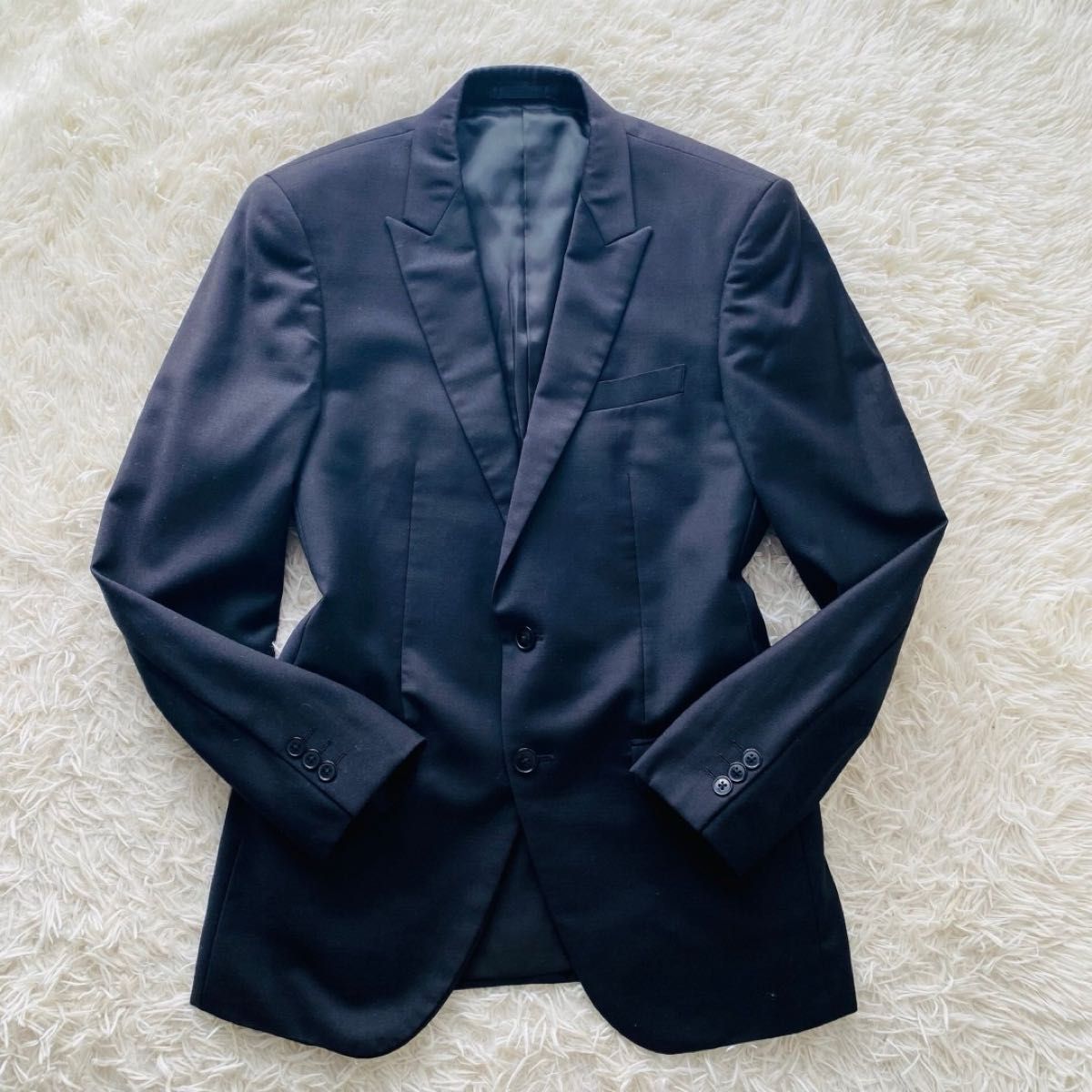 MALE&Co 極美品 ブリティッシュツイルブラックスーツ MALE&Co 極美品 ブリティッシュツイルブラックスーツ