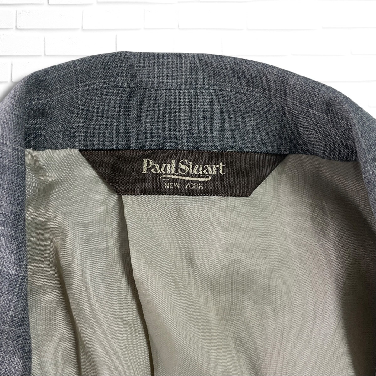 新品 Paul Stuart ポールスチュアート チェック テーラード 新品 Paul Stuart ポールスチュアート チェック テーラード