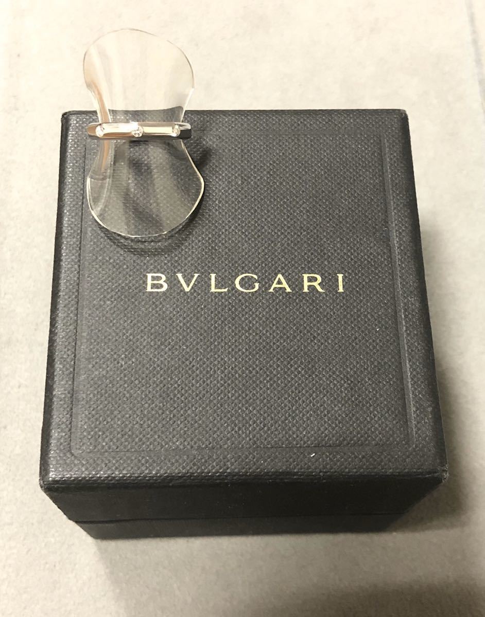【質屋 尾張屋商店 東京】 ブルガリ BVLGARI オクタゴン ダイヤリング 指輪 750WG 18金