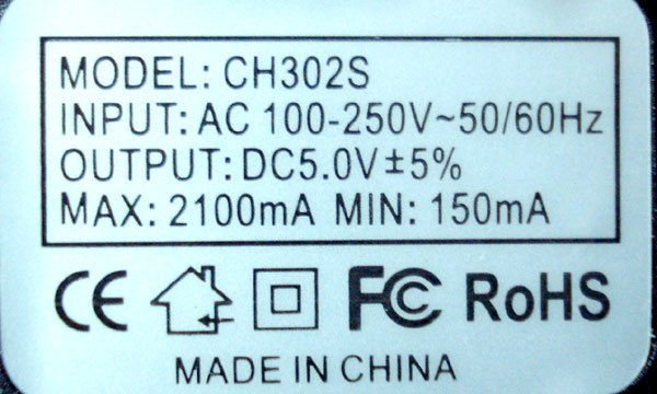 CH302S DC5.0V2100mA #yh2959-01