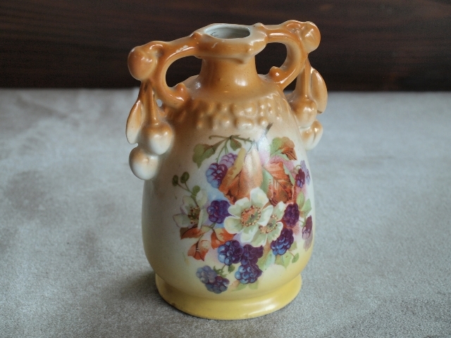 上等な フラワーベース35-8-119-3b 花柄 アンティーク雑貨 ■英国 花器 ■ イギリス 一輪挿し 花瓶