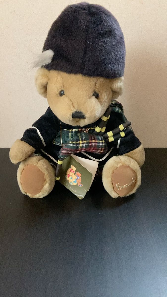 ハロッズ Harrods テディベア ぬいぐるみ スコットランド バグパイプ