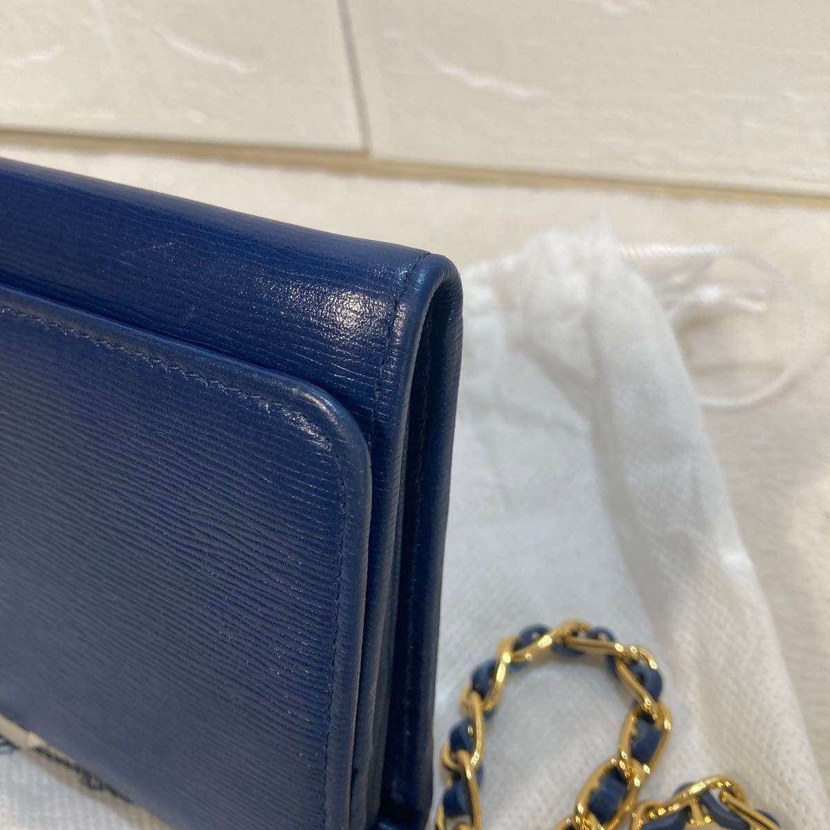 新品同然 PRADA プラダ チェーンウォレット サフィアーノレザー 新品同然 PRADA プラダ チェーンウォレット サフィアーノレザー