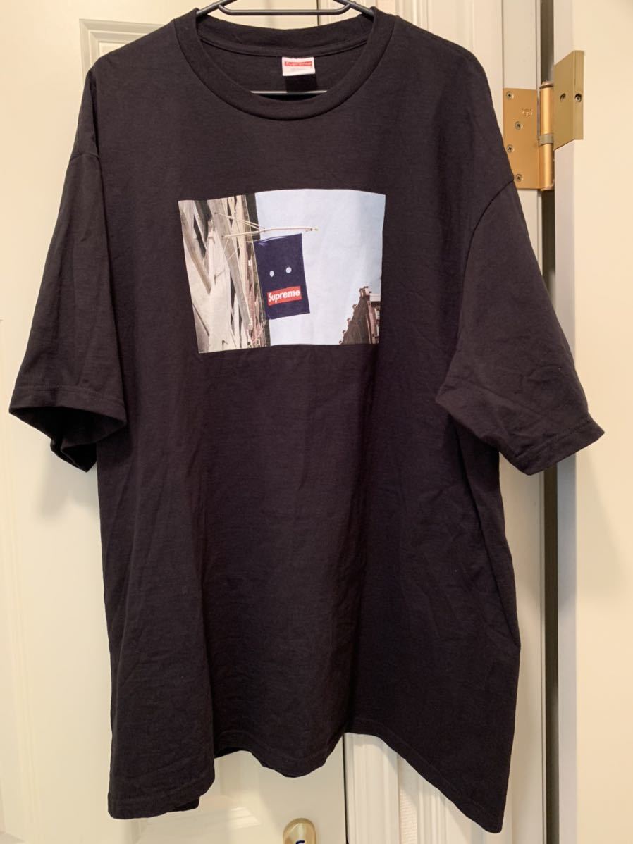 XL Supreme Banner Tee 19FW XLarge Black シュプリーム バナー T