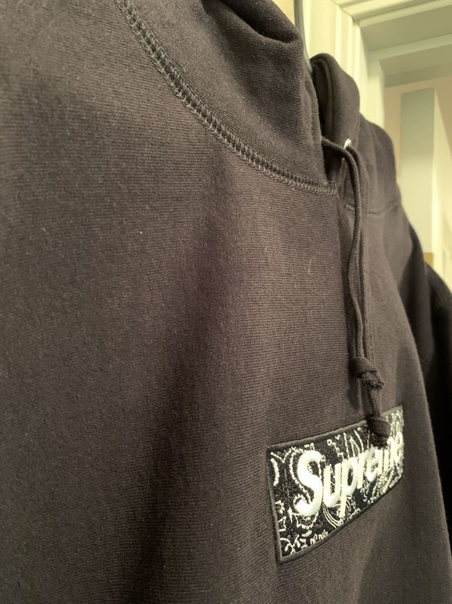 XL Supreme Bandana Box Logo Hooded Sweatshirt Black XLarge 19FW