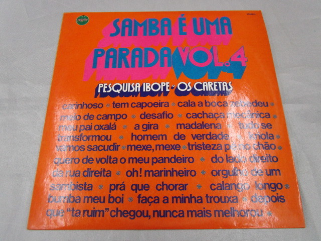 【ブラジル盤LP】OS CARETAS / PESQUISA IBOPE (SAMBA E UMA PARADA VOL.4)_画像1