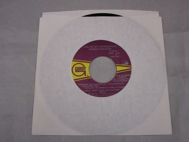 【SOUL７”】DENNIS EDWARDS / (YOU'RE MY)APHRODISIAC、SHAKE HANDS(COME OUT DANCIN')_画像1