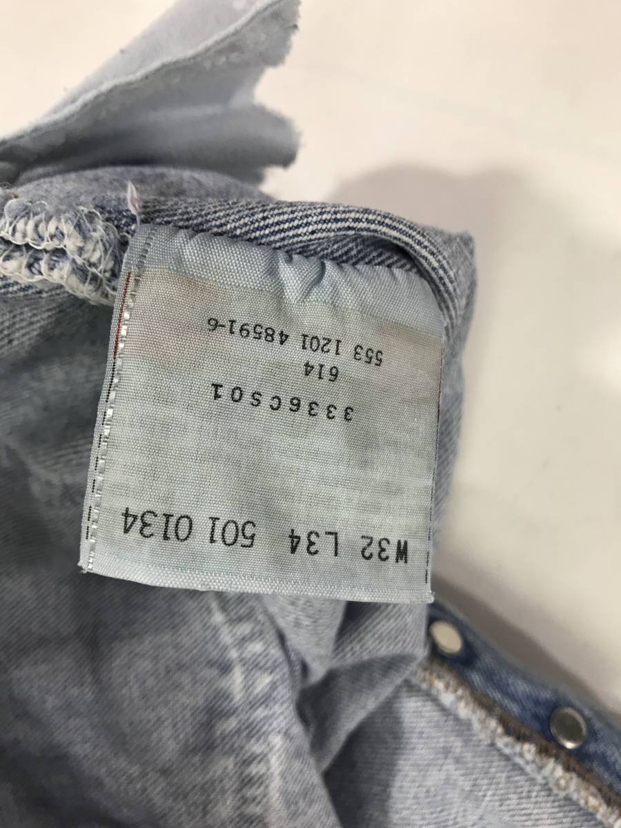 古着 19014 W32 Levi's デニム 501 パンツ ビンテージ vintage 70 80 90 ジーンズ USA リーバイス ヒゲ ダメージ _画像5