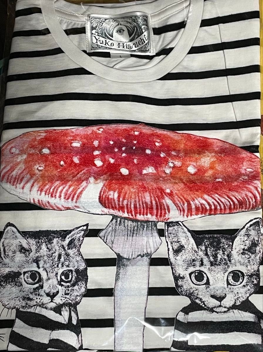 ★完売品★ S ★　未開封　Tシャツ　しましまねこ　ヒグチユウコ　ボリス雑貨店 S 】新品未開封 Tシャツ しましまねこ ヒグチユウコ ボリス雑貨