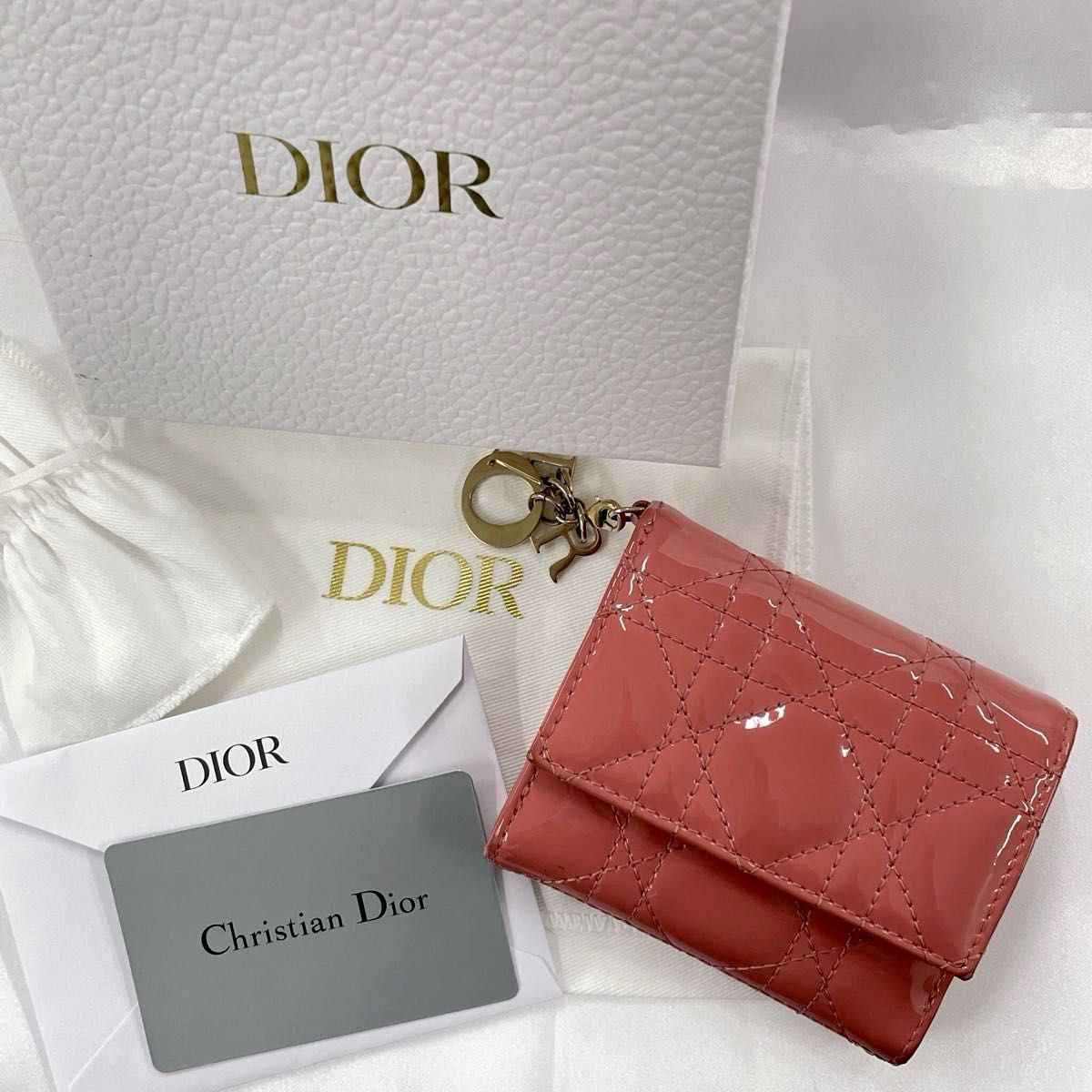 Dior ディオール レディディオール 三つ折り財布 ロータス Dior ディオール レディディオール 三つ折り財布 ロータス