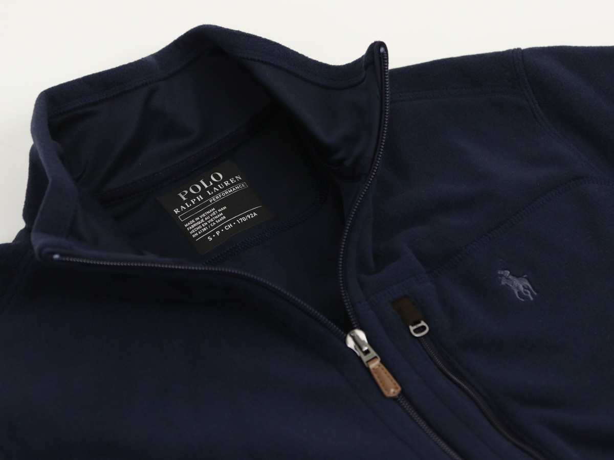 新品 アウトレット 19068 Lサイズ フリース ジップアップ ジャケット 紺 navy polo ralph lauren ポロ ラルフ ローレン_画像2