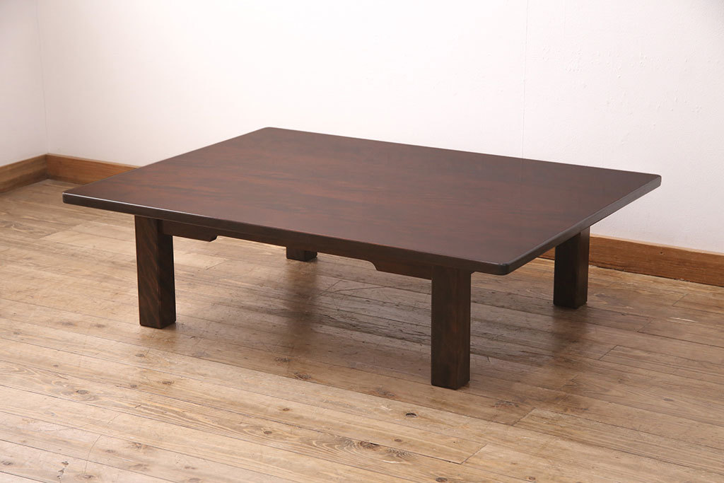 R-051265　中古　美品　北海道民芸家具　HM4052　シンプルで美しい、和モダンスタイルにぴったりの座卓(ローテーブル、センターテーブル)