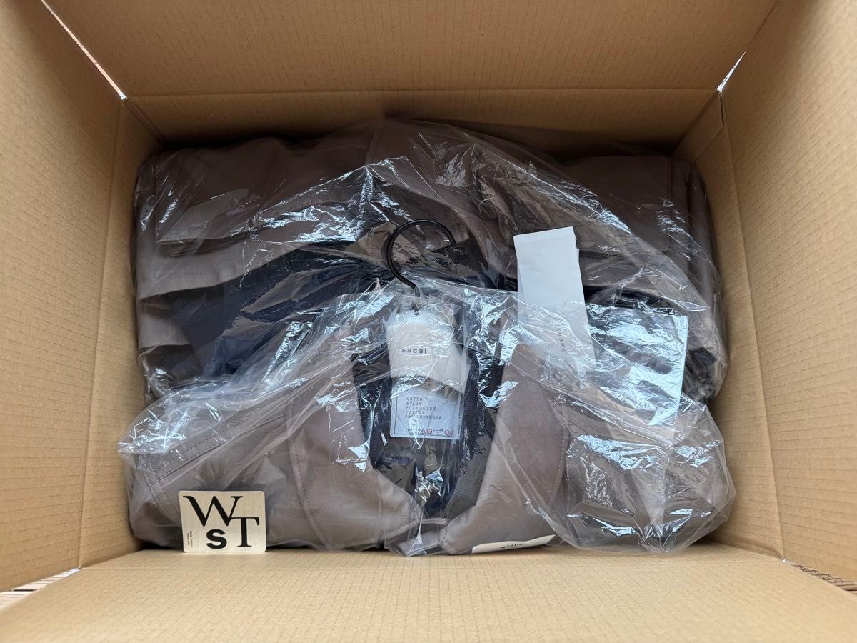 20日まで】sacai WTAPS Cotton Back Satin Jacket サイズ3 新品 20日まで】sacai WTAPS Cotton Back Satin Jacket サイズ3 新品