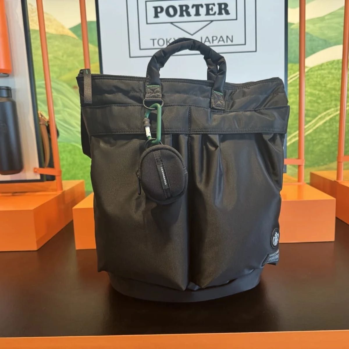 PORTER starbucks コーヒービーン シェイプ ヘルメットバッグ PORTER starbucks コーヒービーン シェイプ ヘルメットバッグ