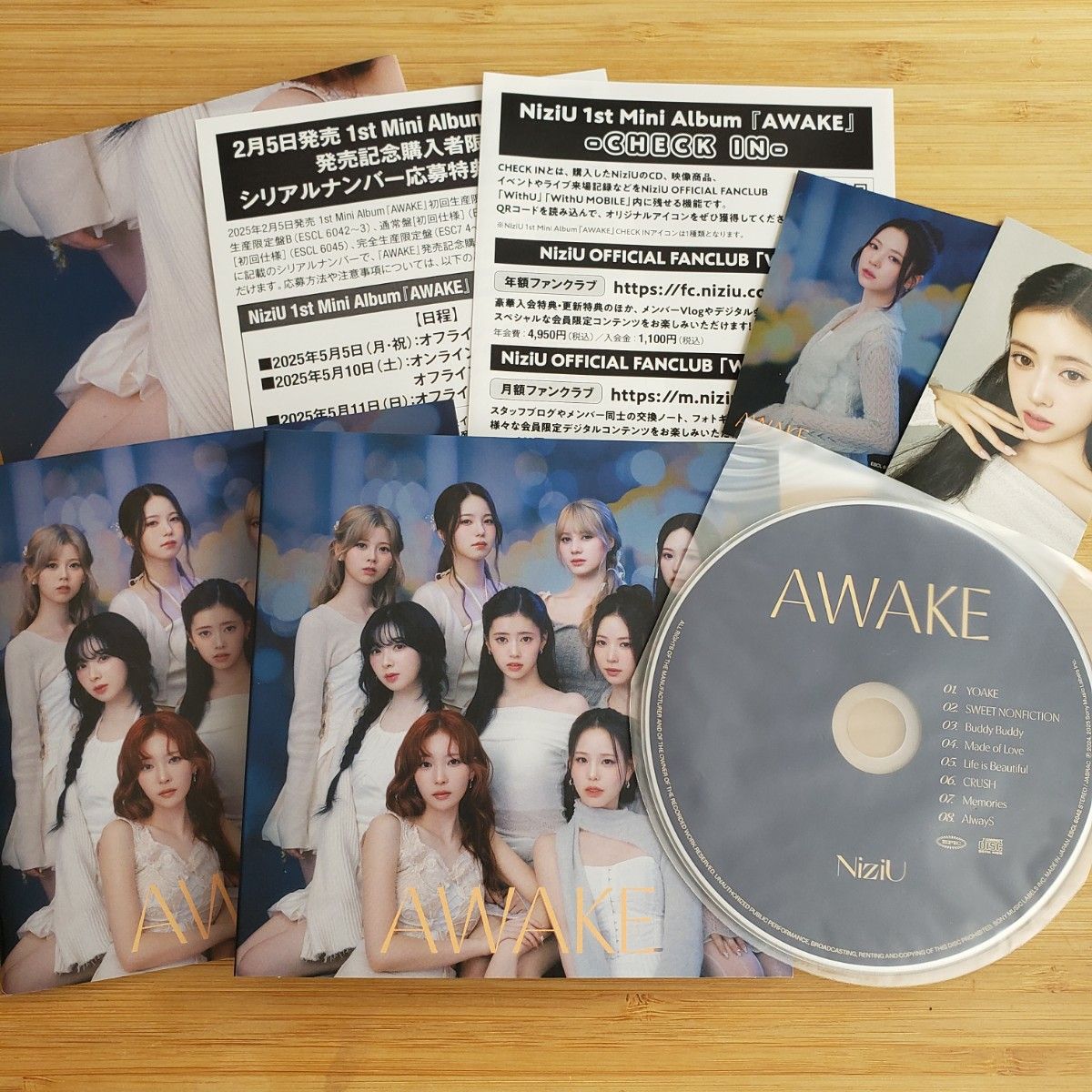 NiziU AWAKE 初回生産限定盤B フォトブック付 シリアルナンバー NiziU AWAKE 初回生産限定盤B フォトブック付 シリアルナンバー